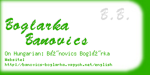 boglarka banovics business card